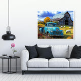 VividMeng Truck Diamond Art Kits for Adults,Rural Diamond Painting Kit for Adults,DIY Full Drill Diamond Painting Truck Gem Art and Crafts 16x12inch VividMeng