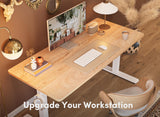 FEZIBO Electric Standing Desk, 55 x 24 Inches Height Adjustable Stand up Desk, Sit Stand Home Office Desk, Computer Desk, Maple FEZIBO