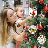 Billbotk 25 Pieces Sublimation Ornament Blanks, 3.15" Round Blank Sublimation Ornaments Sublimation Christmas Ornament Blanks for Christmas Tree Décor, DIY Handmade Crafts(3.15 inches) Billbotk