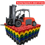 Interlocking Grille Floor Tiles with Drain Holes, 15.7x15.7in Garage Floor Tiles Interlocking Outdoor Car Wash Non Slip Splicing Mats for Patio, Pool, Balcony, Yard(40x40x3cm-4pcs) YIQIFLY