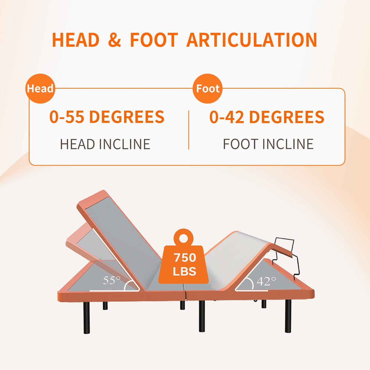 ESHINE Adjustable Bed Frame Split King + Luxury Gel Memory Foam Hybrid 12" Mattress(Medium), 5 Minutes Installation, Wireless Remote, APP Control, Head and Foot Incline, 2000 Series ESHINE