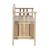 Linon Natural Washed Storage Frankie Bench, Seat Height of 18" Linon