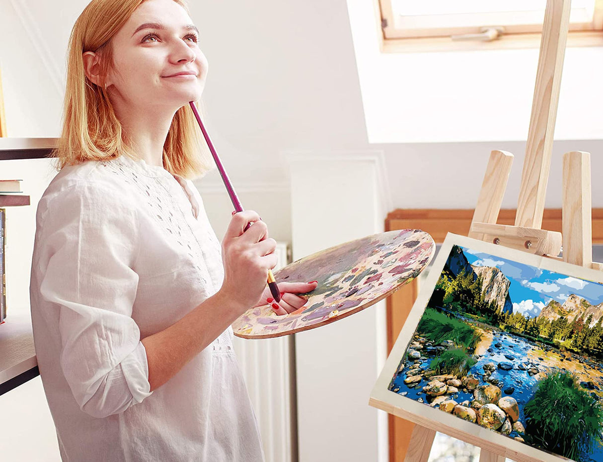 TOCARE Paint by Numbers Kit for Adults Yosemite National Park,Adult Paint by Number Canvas Yosemite,Adult's Paint-by-Number Kits Nature Scenery 16x20inch TOCARE