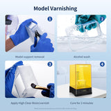 ANYCUBIC High Clear 3D Printer Resin, Resist Yellowing and Highly Transparent, Tough and Resilient, Low Odor 3D Printing Resin, Widely Compatible for All LCD/DLP Resin 3D Printers (High Clear, 1kg) ANYCUBIC