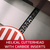 JET 6-Inch Long Bed Wood Jointer, Helical Head, 1Ph 115/230V (JJ-6HHDX) & Bora Portamate Mobile Base Kit PM-1100 - Heavy Duty, Universal Jet