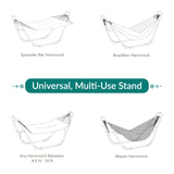 Sunnydaze Universal Double Hammock Stand Only - 550-Pound Capacity - Heavy-Duty Hammock Stand for Outside - Fits 9 to 14 Foot Hammocks - Black Sunnydaze