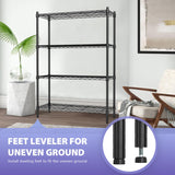 PayLessHere | 4-Tier Wire Shelf | 36"x14"x54" | Black | Adjustable Racks | Heavy-Duty Storage Shelves, Holds Upto 1000 lbs | Rust-Resistant, No-Tool Assembly | for Home, Garage Shelving PayLessHere