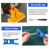 3D Printer Tools Kit, 3D Printing Accessory with 55Pcs Includes Deburring Tool, Digital Caliper, Art Knife Set, Tube Cutter, Storage Bag Suitable for 3D Print Removing, Cleaning KuanStore
