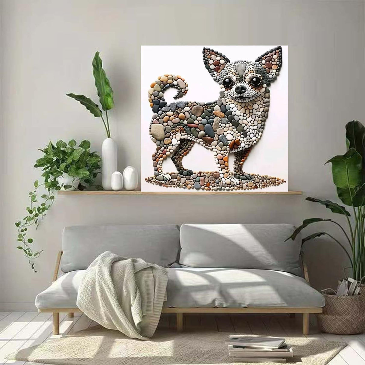ZHUDENGXJL Diamond Art Kits for Adults Beginners, Animal 5D Diamond Painting Kits for Stone Dog,DIY Full Round Drill Gem Art with Paint by Diamonds for Adults Home Wall Decor 12 X 12inch ZHUDENGXJL