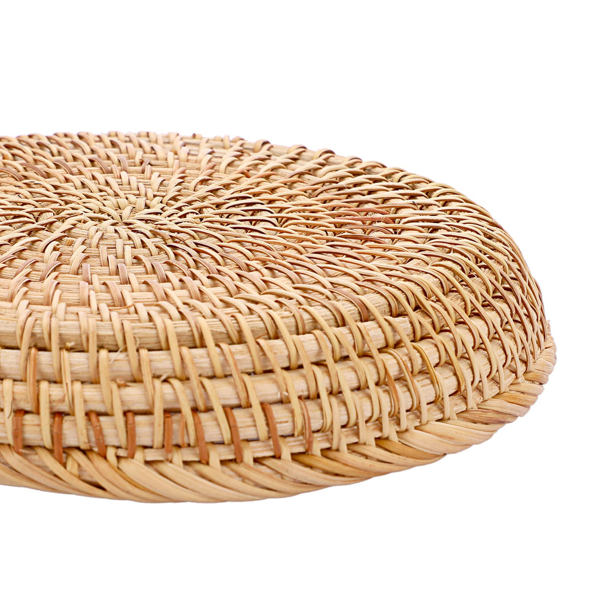 Hipiwe Small Key Basket Bowl for Entryway 7.6" Round Woven Wicker Basket Snacks Fruit Candy Serving Basket Tray Rattan Organizer Basket for Keys Wallet Cell Phone Hipiwe