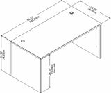 Bush Business Furniture Studio C 60W x 30D Office Desk in White, Computer Table for Home or Professional Workspace Bush Furniture