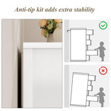 HITHOS Tall Dresser for Bedroom, White Dresser, Modern 6 Drawer Dresser for Closet, 31.5" Wide Wood Chest of Drawers, Vertical Dresser Chest Storage Cabinet for Living Room, Entryway, Hallway, White HITHOS