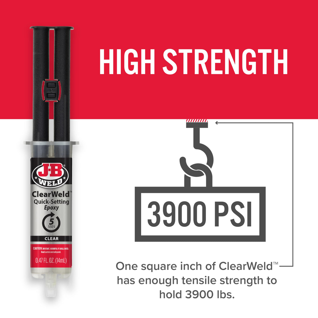 J-B Weld Clear 5 Minute Epoxy, 14ml, Static Mixer, 2 Pack, ClearWeld 14ml, 50114H-2 J-B Weld