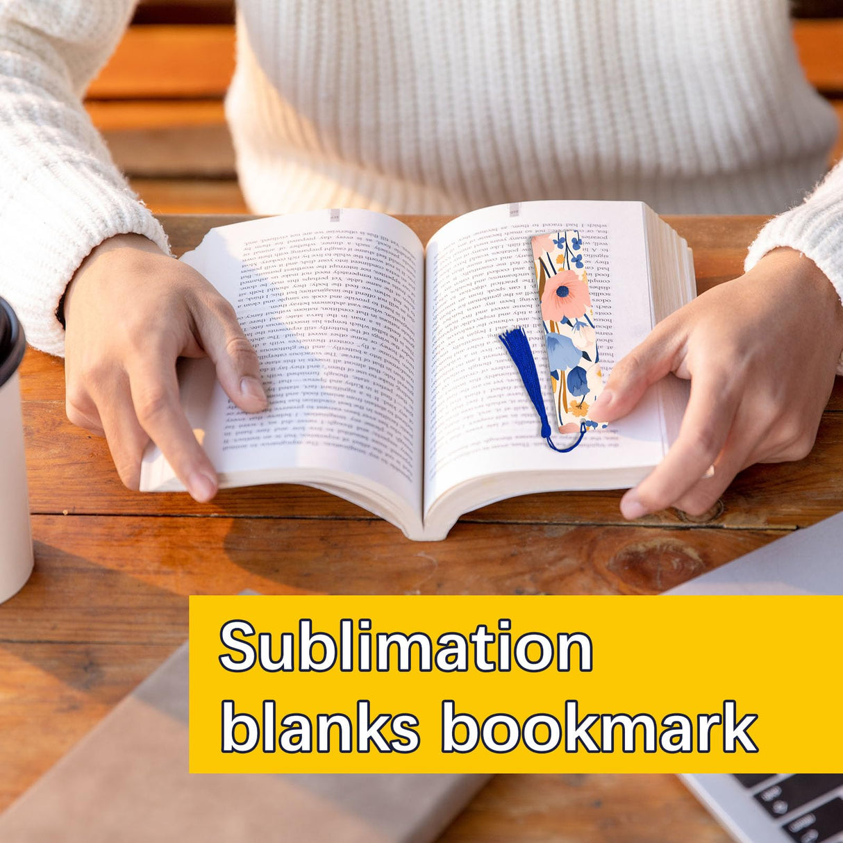 45 Pcs Sublimation Bookmarks，Sublimation Bookmark Blank Aluminum Metal Bookmarks Bulk DIY Bookmarks with Hole and Colorful Tassels for Crafts Reading School Office Supplies LIZOIDZSM