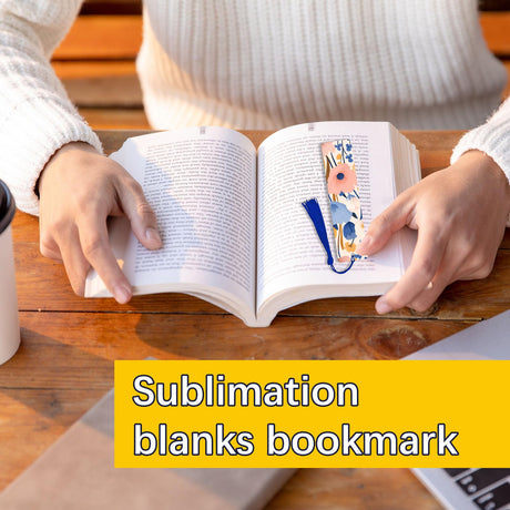 45 Pcs Sublimation Bookmarks，Sublimation Bookmark Blank Aluminum Metal Bookmarks Bulk DIY Bookmarks with Hole and Colorful Tassels for Crafts Reading School Office Supplies LIZOIDZSM