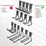 ATOOLA Slatwall Hooks, Garage Slatwall Accessories, Multi Size Slat Wall Accessory, 14 Pack Utility Hooks for Slatwall ATOOLA