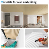 Art3d 2x4 ft Drop Ceiling Tiles in Oak, 12-Sheet Semi-Cylinder Design 3D Wall Panels for Interior Wall Decor 24x48 inch Art3d