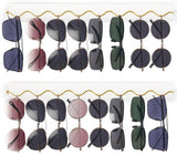 Mkono 2 Pack Wall Mounted Sunglasses Organizer Wood Sunglass Holder for Wall Modern Eyeglass Storage Hanging Eyewear Display Jewelry Rack for Entryway Living Room Bedroom, White Mkono