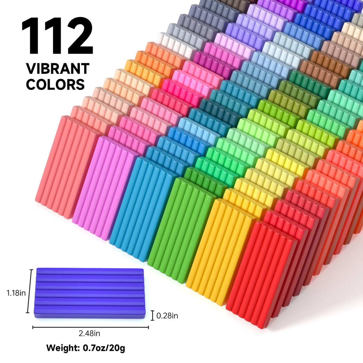 Shuttle Art 112 Colors Polymer Clay Kit with 20 Clay Tools, 16 Kinds of Accessories, Non-Toxic, Non-Sticky, Ideal DIY Art Craft Gift for Kids Adults Shuttle Art