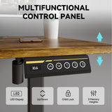 Gamork Electric Standing Desk Adjustable Height Stand Up Desk Ergonomic Sit Stand Desk for for Work Office Home Computer Desk Workstation (Rustic Brown C65, 48 * 24) Gamork