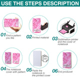 Honoson 12 Pcs Sublimation Journal Blank Gift Include 4 Pcs A6 Sublimation Notebooks Blank 200 Pages and 8 Sublimation Pens Gift for Christmas Office school Supplies Party Favor 6.9x3.9'' Honoson