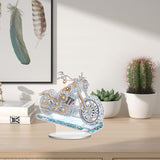 JZHYOAN Diamond Artistic Desktop Ornaments, DIY Diamond Desk Placement, Motorcycle Special Shape Decoration, Desktop Table Decoration Home, Office Car Decorative Tabletop JZHYOAN