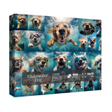Dog Jigsaw Puzzle for Adults 1000 Piece, Funny Puppy Animal Jigsaw Puzzles, Fun Cool Silly Puzzle with Underwater Dogs BBOLDIN