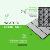 NewTechWood UltraShield Naturale 1 ft. x 1 ft. Quick Deck Outdoor Composite Deck Tile in Icelandic Smoke White (10 sq. ft. per Box) NewTechWood