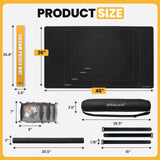 Odyssolve Jigsaw Puzzle Mat Roll Up 1500 Pieces Saver Pad 46" x 26" with 3 Sorting Trays & Travel Storage Bag Portable Non-Slip Rubber Bottom Odyssolve