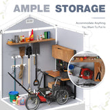 Devoko Outdoor Storage Shed, 6x4 FT Plastic Resin Shed with Floor, Garden Tool Sheds with Lockable Door for Patio Backyard Lawn Pool Devoko