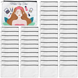 AMDAILY 50Pcs Sublimation Blank Canvas Makeup Bags, Bulk Blank DIY Heat Transfer Cosmetic Makeup Bags w/Black Zipper for Bridesmaid Makeup Bag Travel Toiletry Pouch Storage, Christmas DIY Craft AMDAILY