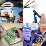 Soldering Iron Kit, Adjustable Temperature 13-in-1 60W Soldering Tool, Solder Kit Electronics with ON/Off Switch, 5 Soldering Tips, Solder Sucker, Stand, Tweezers, Solder Wire, Wire Cutter, Carry Bag KLARYTYMA