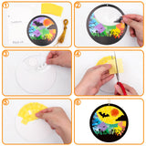 TENDFINE 24 Sets Halloween Night Suncatcher Craft Kit DIY Bat Ghost Tissue Sign Paper Art Craft Activity Halloween Ornament Home Classroom Window Decoration TENDFINE