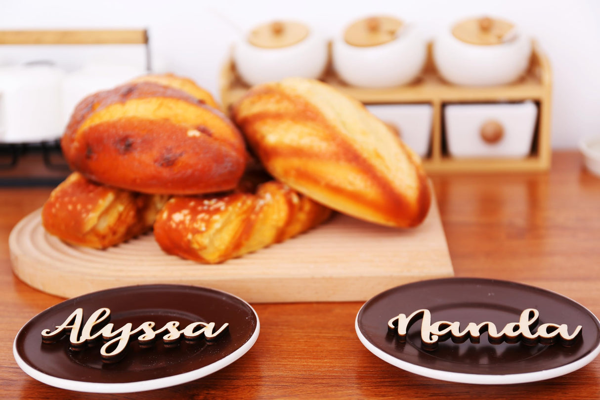 Name plate customization, a customized wooden nameplate for venue settings, personalized venue cards for weddings, wedding showers, and events, laser cut seat cards (wooden) Vnque