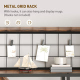 RALGEND Triple 6-Tier Bookshelf, Industrial Large Bookcase with 18 Open Display Shelves, Modern Tree Bookcase with Metal Frame and Hanging Function for Living Room, Home Office, Rustic Brown and Black