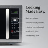 Farberware FMO11AHTBKBD1 Countertop 1000 Watts Microwave Oven with LED Lighting and Child Lock-Perfect for Apartments and Dorms-Easy Clean, 1.1 Cu. Ft, Stainless Steel Farberware