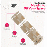 Rotating Kids Bookshelf – 3-Tier 360° Spinning Bookcase Tower, Solid Pine Wood, 12 Cubbies, Toddler Bookshelf Organizer & Lazy-Susan Storage for Nursery, Classroom or Playroom (Natural Finish) Sprinta