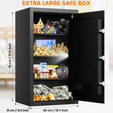 6.5 Cub Extra Large Home Safes Water and Fireproof, Anti-theft Safe Box with Removable Shelf, Digital Fire Proof Safe for Home Money Jewelry Valuables RXUJYC