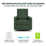 DaVinci Piper 360° Swivel Rocker Recliner Chair - Glider Rocking Chair for Nursery and Living Room - GREENGUARD Gold, FSC & Certi-PUR US Certified - Ultra Comfy Nursery Glider Recliner - Pine Green DaVinci