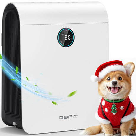 Air Purifiers for Home Large Room Up to 2390 ft² with PM 2.5 Display Air Quality Sensor, DBFIT H13 HEPA Air Purifier with Washable Filter, Auto Mode, Air Cleaner for Smoke Dust Pollen Pets Hair Odor DBFIT
