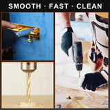 COMOWARE Titanium Twist Drill Bit Set - 16 Pcs Hex Shank High Speed Steel for Wood Plastic Aluminum Alloy, Quick Change, 1/16"-1/4" COMOWARE