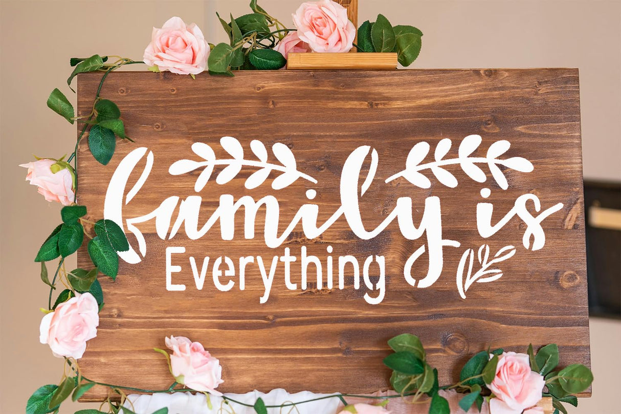 15PCS Reusable Farmhouse Word Stencils for Painting on Wood, Canvas, Fabric - Inspirational Art Craft Kit for Family, Furniture, Walls, and More - Create Welcome Signs, Shirts, and Cards neglex