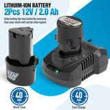 KUIMIT Cordless Mini Car Polisher, 12V Micro Cordless Scratches Killer Car Polisher RO/DA Mini Car Polisherwith 5 Variable Speeds 2500-6000RPM & 2x2.0Ah Batteries for polishing, Sanding and Cleaning KUIMIT