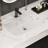 GAFFERIT 39.4" Bathroom Vanities with Ceramic Sink,Floating Bathroom Vanity,Wall Mounted Storage Cabinet with 2 Drawers and 2 Storage Spaces,Modern Bathroom Sink Cabinet with Metal Handles (Black) GAFFERIT
