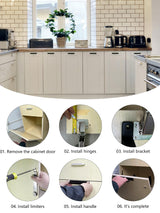 ZRD Tilt Out Trash Can Cabinet DIY Kit for Single Cabinet, Pet Proof Hidden Trash Can Cabinet Conversion Kit, Suitable for Kitchen, Bathroom, Living Room, and Dining Room ZRD