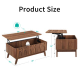 Bifins Coffee Table, Lift Top Coffee Table with Hidden Compartment,Mid Century Modern Lift Tabletop for Home Living Room Office Bifins