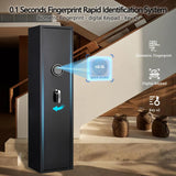 SHICHI 4-6 Gun Safe, Long Rifle Safe with Dual Alarm System, Biometric Quick Access Heavy-Duty Gun Cabinet, Shotgun Safe with Removable Shelf for Home, No Assembly Required, Fingerprint Lock SHICHI