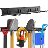 Garage Garden Tool Organizer Wall Mount, Heavy Duty Garage Tool Storage Rack 32 Inches, Max Load 220lb - Shovel, Rake, Folding Chair, Weed Eater Storage Wallavant