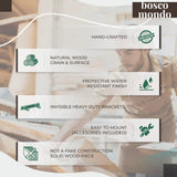 BoscoMondo Solid Wood Fireplace Mantel Shelf, Floating Mantle for Living Room, Farmhouse Rustic Wood Mantel, Easy Wall Mount with Heavy-Duty Metal Bracket (54", Oak) BoscoMondo