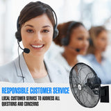 iLiving 18" Outdoor Oscillating High Velocity Wall Fan with 4150 CFM Heavy Duty Weatherproof Motor, Variable Speed Adjustment for Workshop, Garage, Patios, Commercial and industrial, 18 inch,Black iLiving